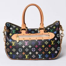 画像をギャラリービューアに読み込む, 極美品 LOUIS VUITTON ルイヴィトン ハンドバッグ M40125 リタ 村上隆 モノグラムマルチカラー ブラック ゴールド金具 中古 4a001256