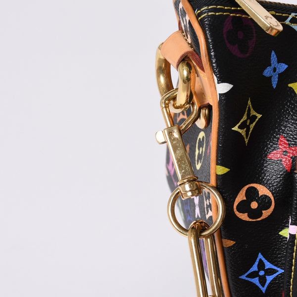 極美品 LOUIS VUITTON ルイヴィトン ハンドバッグ M40125 リタ 村上隆 モノグラムマルチカラー ブラック ゴールド金具 中古 4a001256