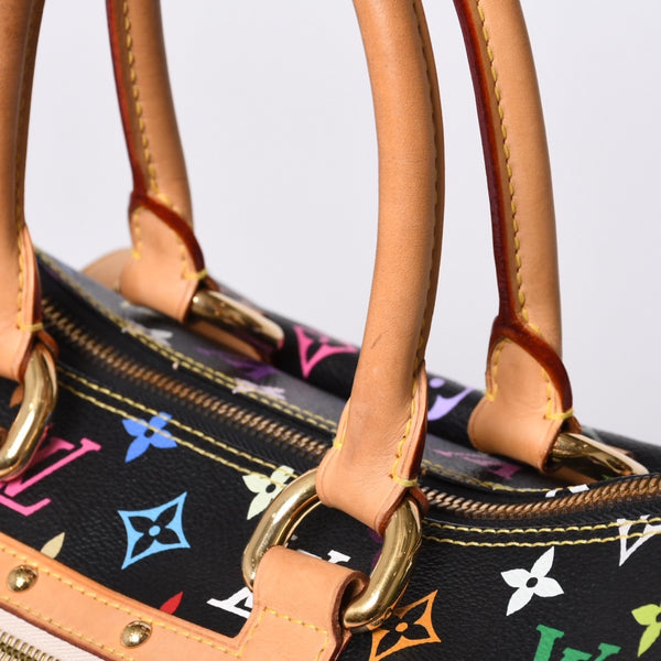 極美品 LOUIS VUITTON ルイヴィトン ハンドバッグ M40125 リタ 村上隆 モノグラムマルチカラー ブラック ゴールド金具 中古 4a001256