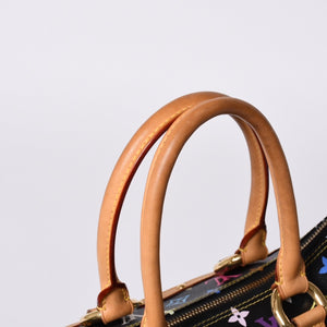極美品 LOUIS VUITTON ルイヴィトン ハンドバッグ M40125 リタ 村上隆 モノグラムマルチカラー ブラック ゴールド金具 中古 4a001256
