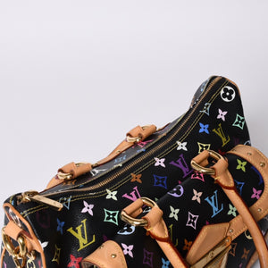 極美品 LOUIS VUITTON ルイヴィトン ハンドバッグ M40125 リタ 村上隆 モノグラムマルチカラー ブラック ゴールド金具 中古 4a001256
