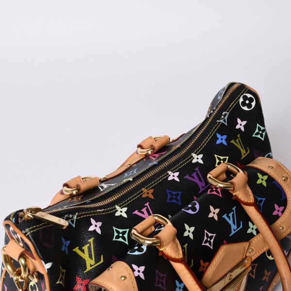 極美品 LOUIS VUITTON ルイヴィトン ハンドバッグ M40125 リタ 村上隆 モノグラムマルチカラー ブラック ゴールド金具 中古 4a001256