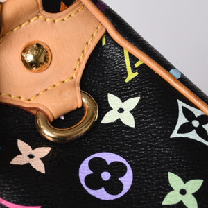 極美品 LOUIS VUITTON ルイヴィトン ハンドバッグ M40125 リタ 村上隆 モノグラムマルチカラー ブラック ゴールド金具 中古 4a001256