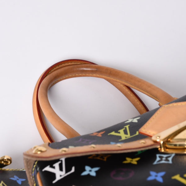 極美品 LOUIS VUITTON ルイヴィトン ハンドバッグ M40125 リタ 村上隆 モノグラムマルチカラー ブラック ゴールド金具 中古 4a001256