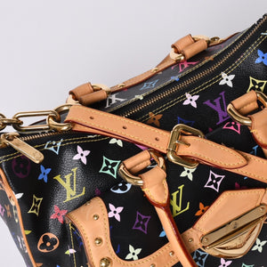 極美品 LOUIS VUITTON ルイヴィトン ハンドバッグ M40125 リタ 村上隆 モノグラムマルチカラー ブラック ゴールド金具 中古 4a001256