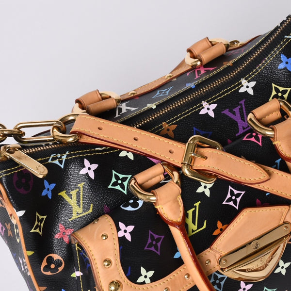 極美品 LOUIS VUITTON ルイヴィトン ハンドバッグ M40125 リタ 村上隆 モノグラムマルチカラー ブラック ゴールド金具 中古 4a001256
