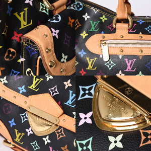 極美品 LOUIS VUITTON ルイヴィトン ハンドバッグ M40125 リタ 村上隆 モノグラムマルチカラー ブラック ゴールド金具 中古 4a001256