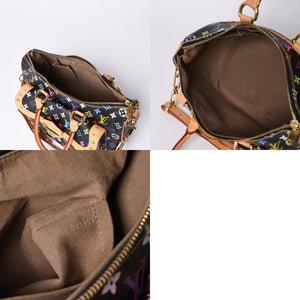 極美品 LOUIS VUITTON ルイヴィトン ハンドバッグ M40125 リタ 村上隆 モノグラムマルチカラー ブラック ゴールド金具 中古 4a001256