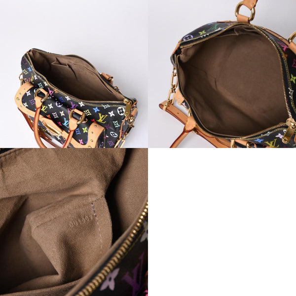 極美品 LOUIS VUITTON ルイヴィトン ハンドバッグ M40125 リタ 村上隆 モノグラムマルチカラー ブラック ゴールド金具 中古 4a001256