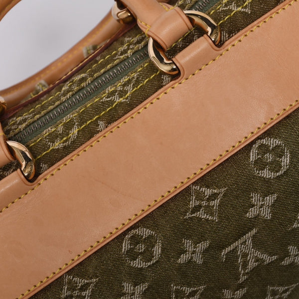 Very Good Condition LOUIS VUITTON Handbag Denim Neo Speedy M95215 Monogram Denim Khaki Gold Hardware Used 4b010132