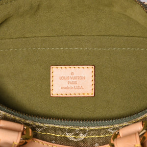 Very Good Condition LOUIS VUITTON Handbag Denim Neo Speedy M95215 Monogram Denim Khaki Gold Hardware Used 4b010132