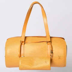 極美品 LOUIS VUITTON ルイヴィトン スフロ ハンドバッグ M52229 エピ レザー イエロー ゴールド金具 中古 4a001116