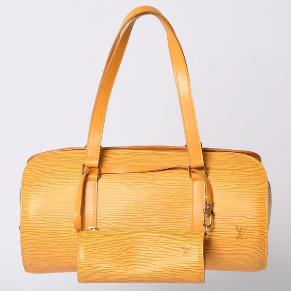 極美品 LOUIS VUITTON ルイヴィトン スフロ ハンドバッグ M52229 エピ レザー イエロー ゴールド金具 中古 4a001116