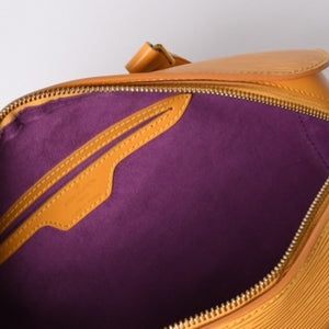 極美品 LOUIS VUITTON ルイヴィトン スフロ ハンドバッグ M52229 エピ レザー イエロー ゴールド金具 中古 4a001116