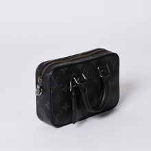 画像をギャラリービューアに読み込む, LOUIS VUITTON ルイヴィトン Travel Case Bag トラベルブリーフケースバッグ ブラック シルバー金具 美品 中古 4a000308