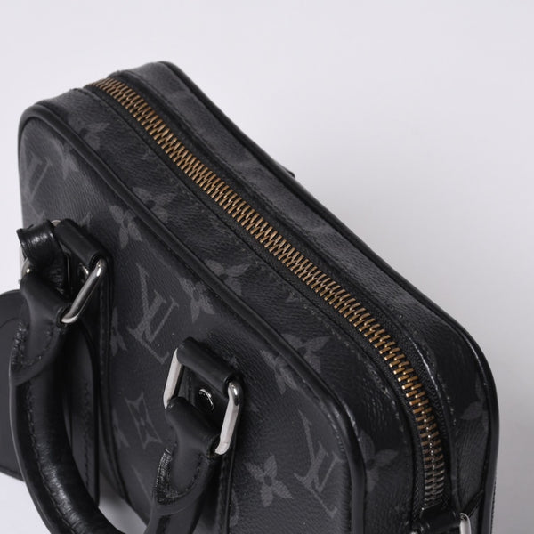 LOUIS VUITTON Travel Case Bag Travel Briefcase Bag Black Silver Hardware Good Condition Used 4a000308