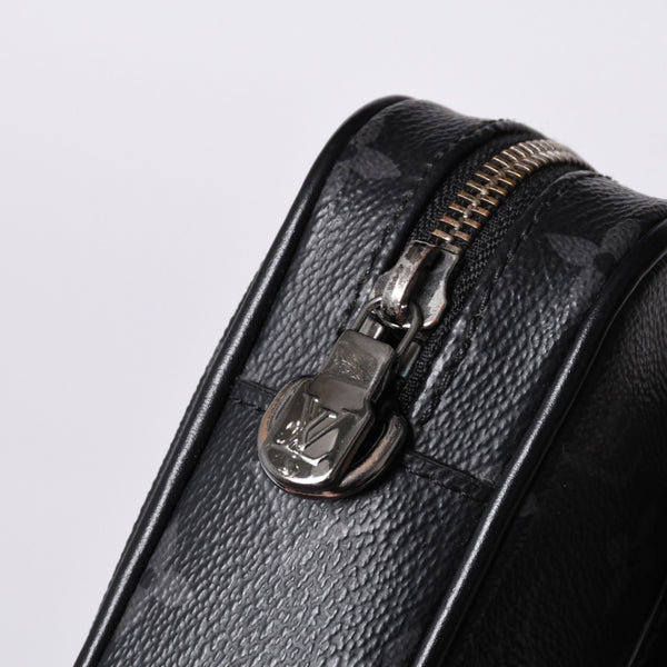 LOUIS VUITTON Travel Case Bag Travel Briefcase Bag Black Silver Hardware Good Condition Used 4a000308
