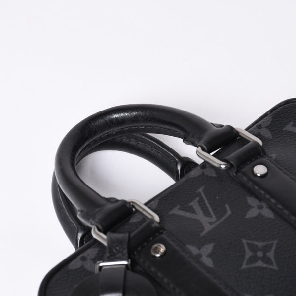 LOUIS VUITTON Travel Case Bag Travel Briefcase Bag Black Silver Hardware Good Condition Used 4a000308
