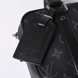 LOUIS VUITTON Travel Case Bag Travel Briefcase Bag Black Silver Hardware Good Condition Used 4a000308