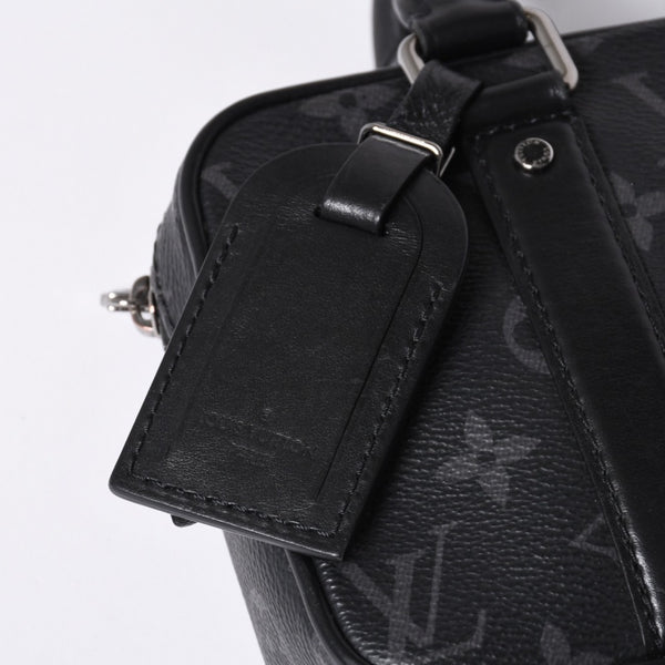 LOUIS VUITTON Travel Case Bag Travel Briefcase Bag Black Silver Hardware Good Condition Used 4a000308