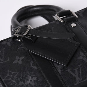 LOUIS VUITTON Travel Case Bag Travel Briefcase Bag Black Silver Hardware Good Condition Used 4a000308