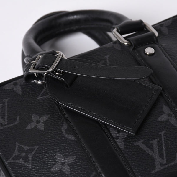 LOUIS VUITTON Travel Case Bag Travel Briefcase Bag Black Silver Hardware Good Condition Used 4a000308