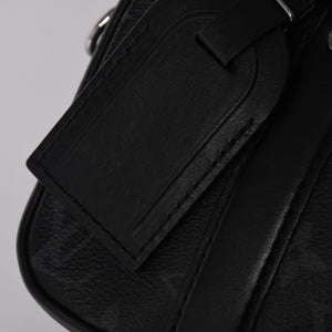 LOUIS VUITTON Travel Case Bag Travel Briefcase Bag Black Silver Hardware Good Condition Used 4a000308