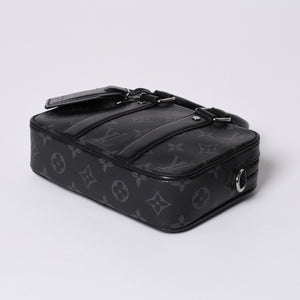 LOUIS VUITTON Travel Case Bag Travel Briefcase Bag Black Silver Hardware Good Condition Used 4a000308