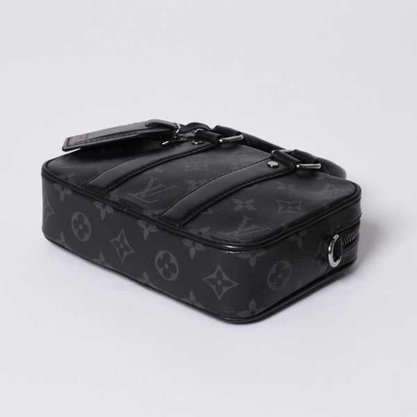 LOUIS VUITTON Travel Case Bag Travel Briefcase Bag Black Silver Hardware Good Condition Used 4a000308