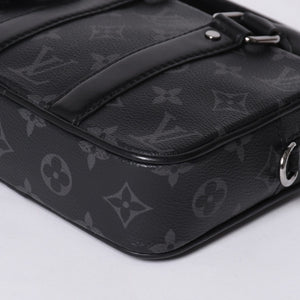 LOUIS VUITTON Travel Case Bag Travel Briefcase Bag Black Silver Hardware Good Condition Used 4a000308