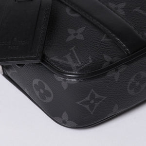 LOUIS VUITTON Travel Case Bag Travel Briefcase Bag Black Silver Hardware Good Condition Used 4a000308