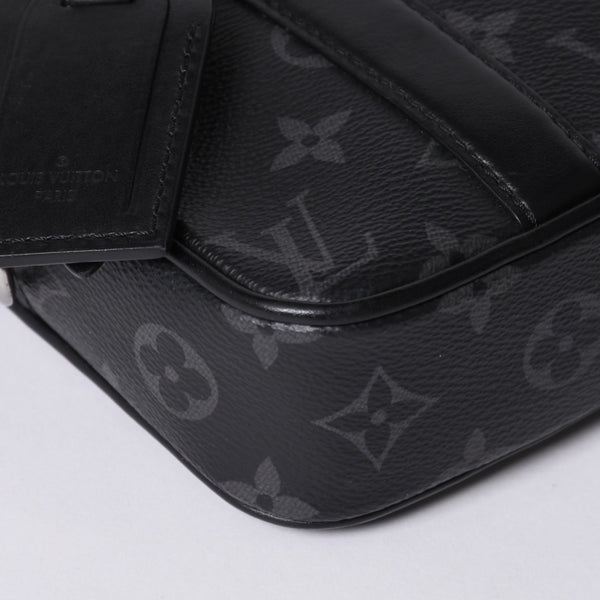 LOUIS VUITTON Travel Case Bag Travel Briefcase Bag Black Silver Hardware Good Condition Used 4a000308