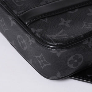 LOUIS VUITTON Travel Case Bag Travel Briefcase Bag Black Silver Hardware Good Condition Used 4a000308