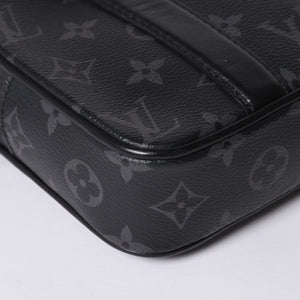 LOUIS VUITTON Travel Case Bag Travel Briefcase Bag Black Silver Hardware Good Condition Used 4a000308