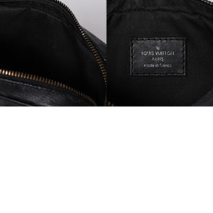 LOUIS VUITTON Travel Case Bag Travel Briefcase Bag Black Silver Hardware Good Condition Used 4a000308