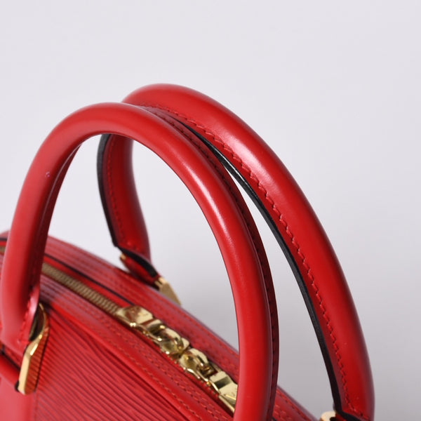 Very Good Condition LOUIS VUITTON Epi Jasmine Handbag M52087 Red Gold Hardware Epi Leather Used 4a001115