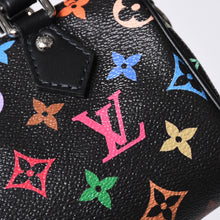 画像をギャラリービューアに読み込む, 新品同様 LOUIS VUITTON ルイヴィトン ナノスピーディ 村上隆 マルチカラー ブラック 2WAYバッグ M13406 PVC レザー 中古 4a001024