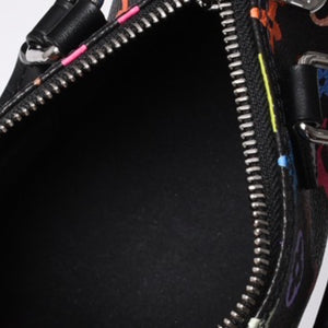 新品同様 LOUIS VUITTON ルイヴィトン ナノスピーディ 村上隆 マルチカラー ブラック 2WAYバッグ M13406 PVC レザー 中古 4a001024