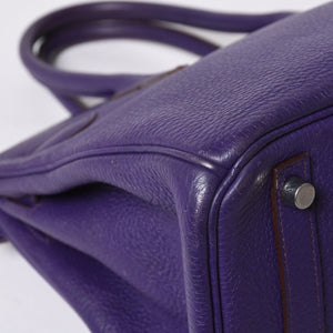 HERMES Birkin 30 handbag Togo Iris Purple Silver hardware ☐N stamp Good condition Used 4a001125