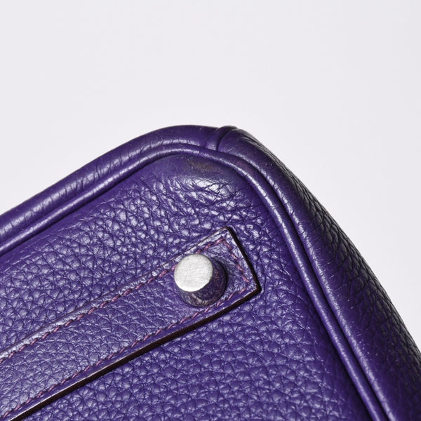 HERMES Birkin 30 handbag Togo Iris Purple Silver hardware ☐N stamp Good condition Used 4a001125