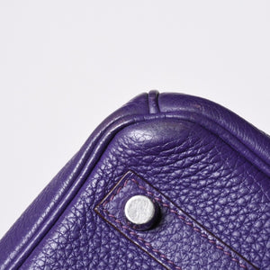 HERMES Birkin 30 handbag Togo Iris Purple Silver hardware ☐N stamp Good condition Used 4a001125