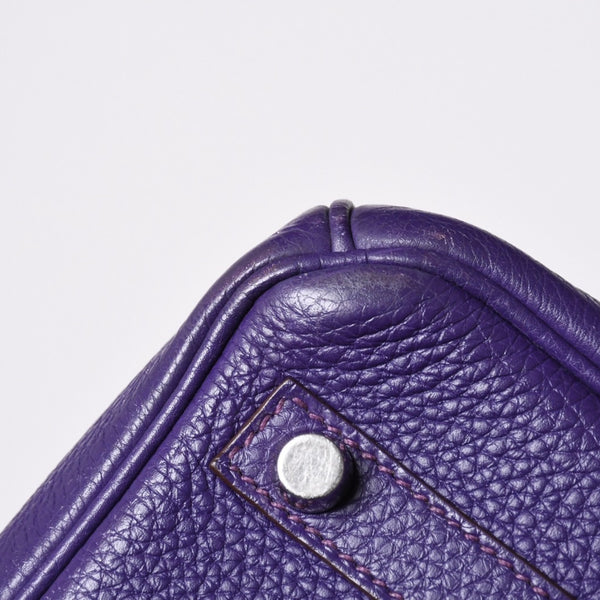 HERMES Birkin 30 handbag Togo Iris Purple Silver hardware ☐N stamp Good condition Used 4a001125