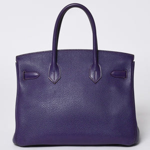 HERMES Birkin 30 handbag Togo Iris Purple Silver hardware ☐N stamp Good condition Used 4a001125