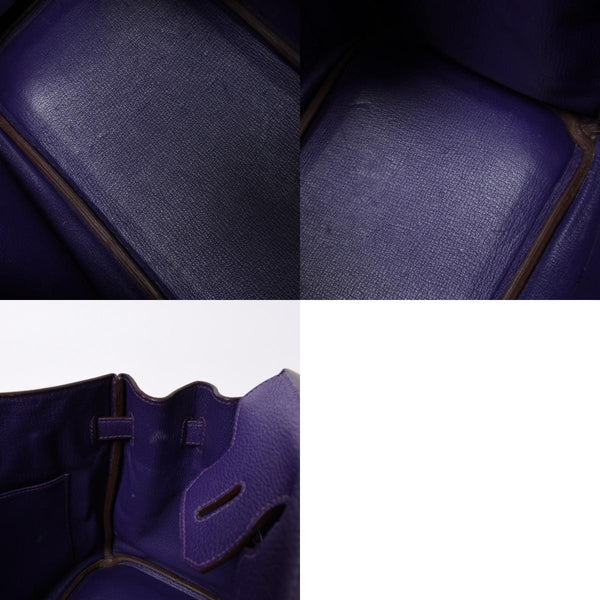 HERMES Birkin 30 handbag Togo Iris Purple Silver hardware ☐N stamp Good condition Used 4a001125