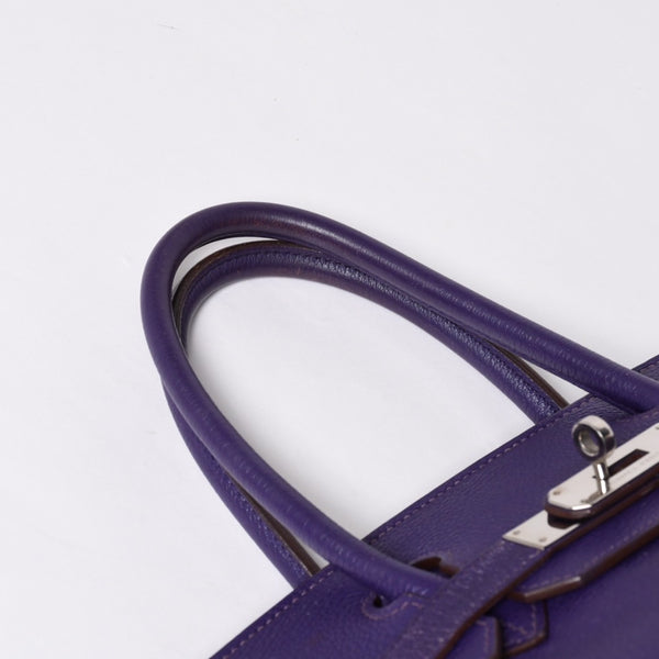 HERMES Birkin 30 handbag Togo Iris Purple Silver hardware ☐N stamp Good condition Used 4a001125