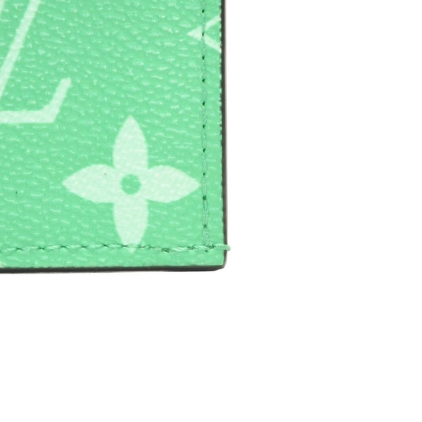 Very Good Condition LOUIS VUITTON Coin Card Holder M83102 Monogram Green Silver Hardware Used 4a001127
