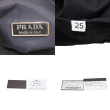 画像をギャラリービューアに読み込む, PRADA プラダ ホーボー ワンショルダーバッグ MV515 ホーボー トライアングルロゴ 三角ロゴプレート ナイロン ブラック 美品 中古 4a000738