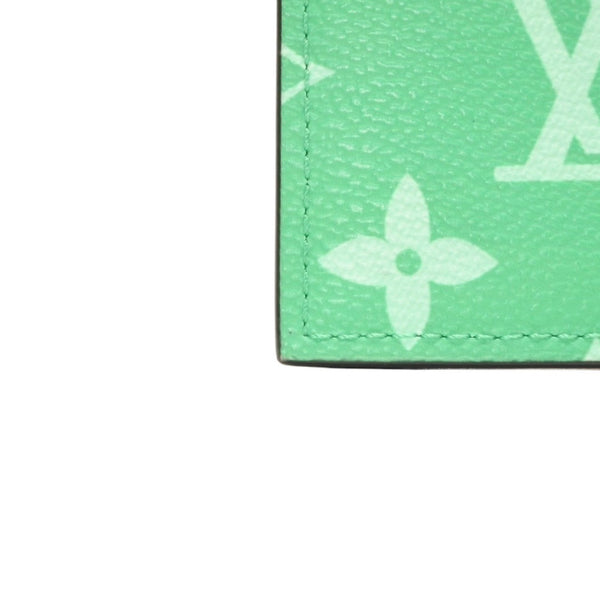 Very Good Condition LOUIS VUITTON Coin Card Holder M83102 Monogram Green Silver Hardware Used 4a001127