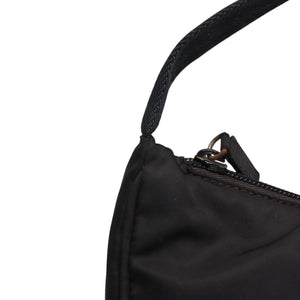 PRADA プラダ ホーボー ワンショルダーバッグ MV515 トライアングルロゴ 三角ロゴプレート ナイロン ホーボー ブラック 美品 中古 4a000858