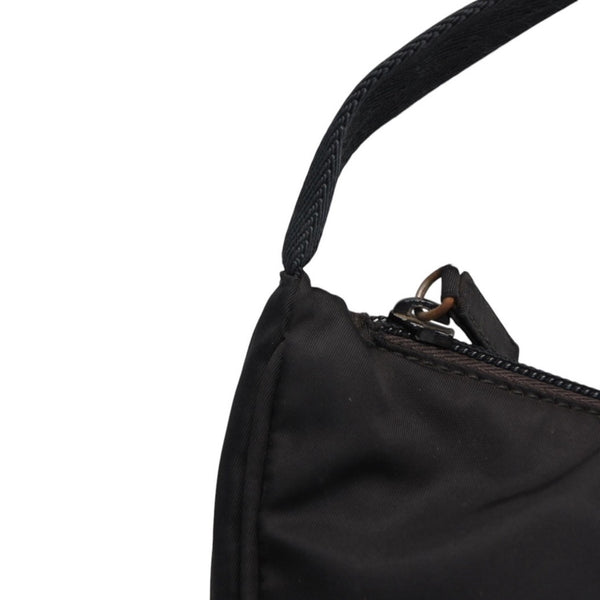 PRADA プラダ ホーボー ワンショルダーバッグ MV515 トライアングルロゴ 三角ロゴプレート ナイロン ホーボー ブラック 美品 中古 4a000858